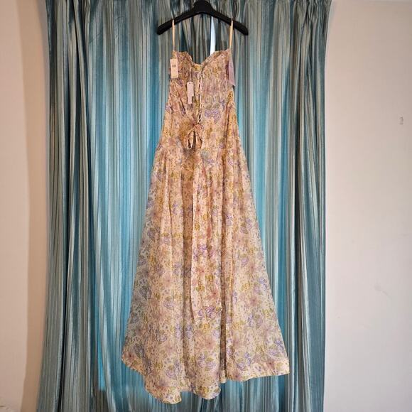 V. Chapman Rosamund Organza  Sweetheart Corset Drop-Waist Maxi Gown Sz 12 - Picture 4 of 15